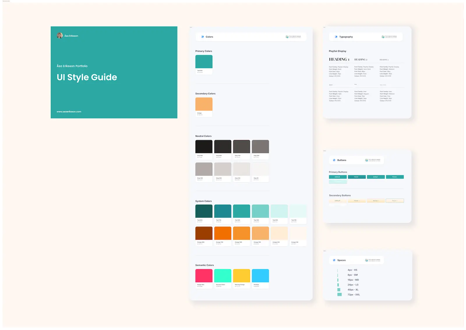 Tech Beach Mama design concept — Figma